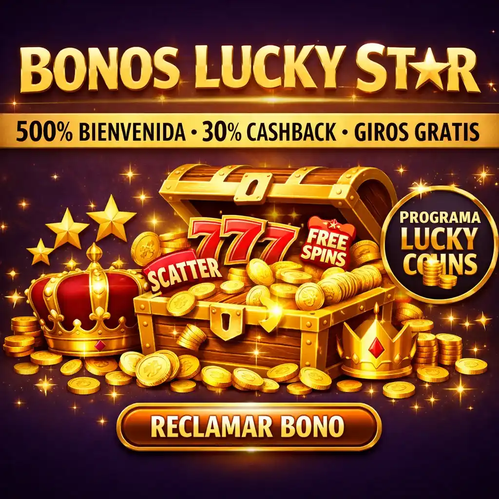 Bonos Lucky Star - 500% bienvenida, 30% cashback
